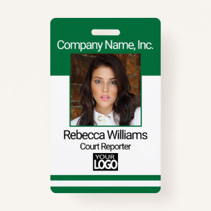 Employee Picture Badge - Green ID Badge