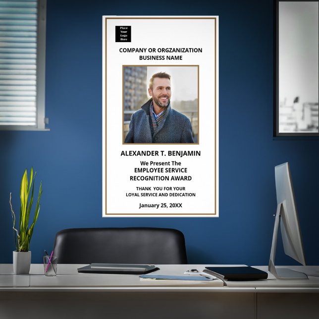 Employee Recognition Awards Logo Personalise  Poster (Employee Recognition Awards Logo Personalize Poster for the deserving employee or staff. )
