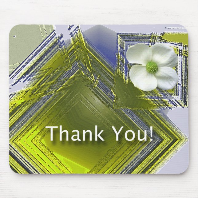 Employee Recognition Floral Design Mouse Mat (Front)