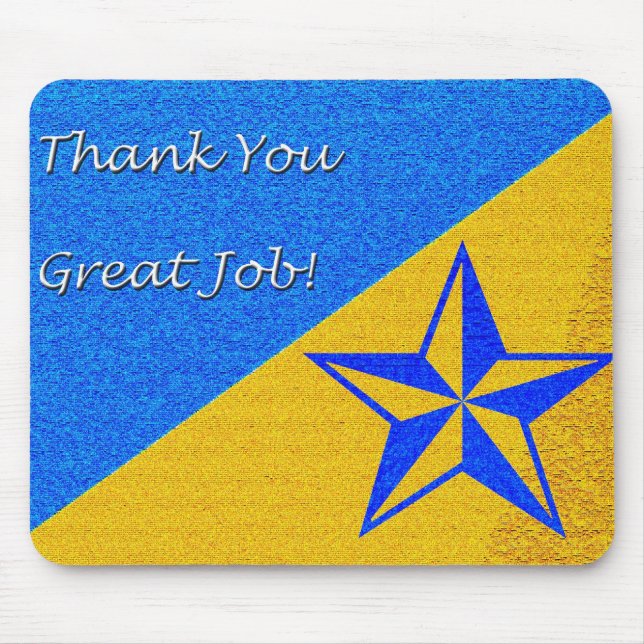 Employee Recognition Star Mouse Mat (Front)