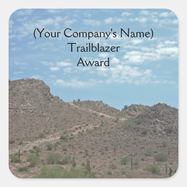 Employee Recognition Trailblazer Work Appreciation Square Sticker (Front)