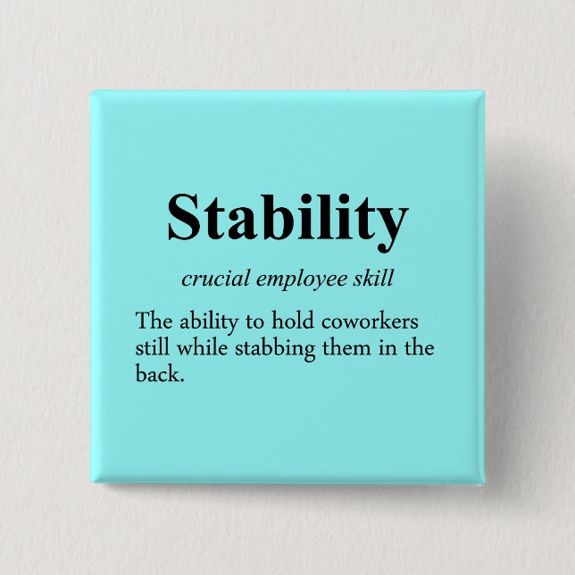 Employee stability is an important metric (2) 15 cm square badge (Front)