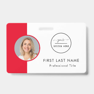 Employee Staff ID Teal Logo Photo ID Badge