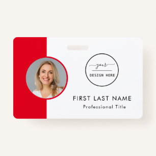 Employee Staff ID   Teal Logo Photo ID Badge