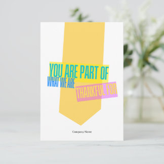 Employee Staff Thank You Appreciation Card