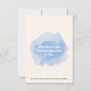 Employee Staff Thank You Appreciation Card