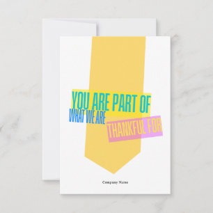 Employee Staff Thank You Appreciation Card
