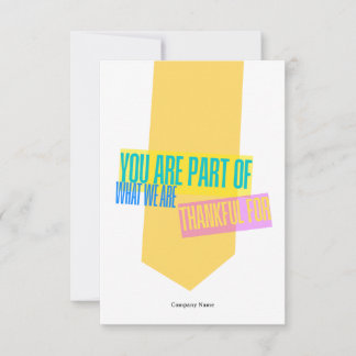 Employee Staff Thank You Appreciation Card