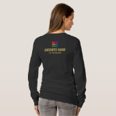 Employee Staff Upload Logo Black And Gold Womens T-Shirt (Back Full)