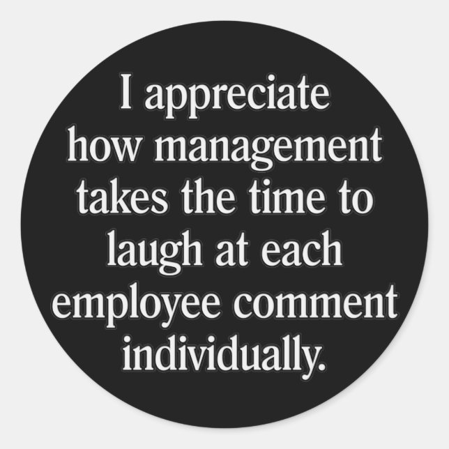 Employee Suggestion Box Classic Round Sticker (Front)