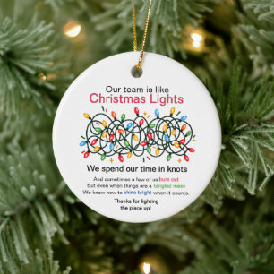 Employee Team Appreciation Boss Manager Work Ceramic Tree Decoration