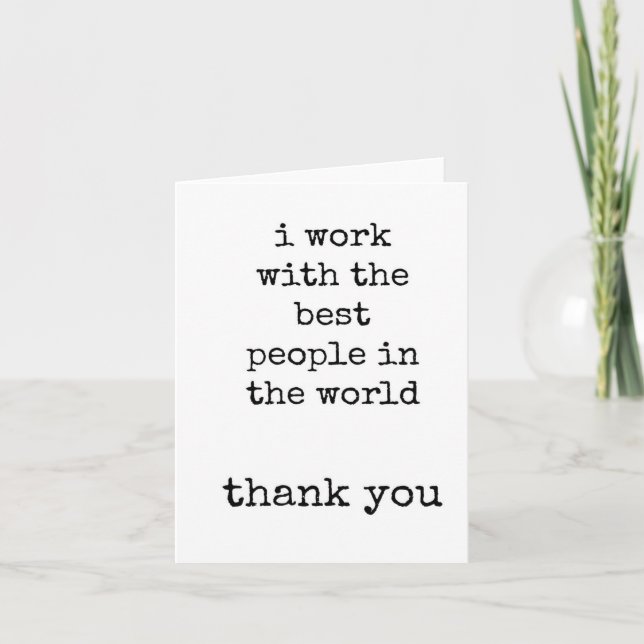 Employee, Team Appreciation Card (Front)