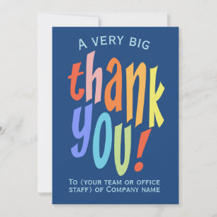 Employee Team Very Big Thank You Card