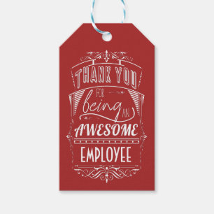 Employee Thank You Appreciation Gift Tags