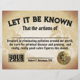 Employee top sales funny work certificate award