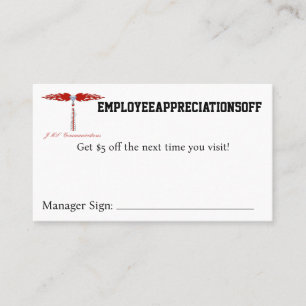 EMPLOYEEAPPRECIATION5OFF Coupon Business Card