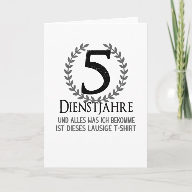 Employees 5 Year Company Celebration Company Card (Front)