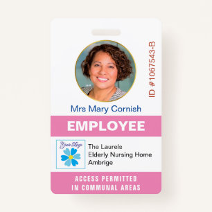 Employees ID Name Tag, Job Title and Logo Photo ID Badge