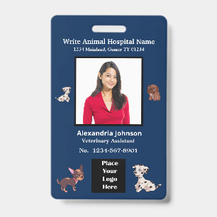 Employees Name ID Identification Logo Custom Badge