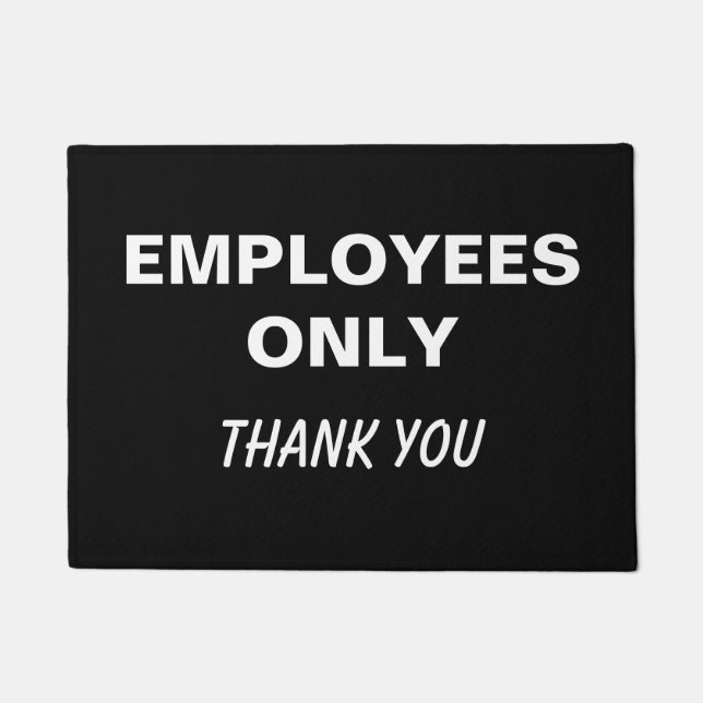 Employees Only Sign Doormat (Front)
