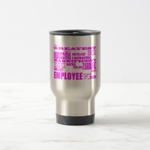 Employees : Pink Greatest Employee Travel Mug
