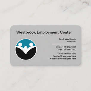 Employment Agency Business Cards Modern Design