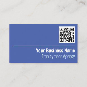 Employment Agency QR Code Business Card