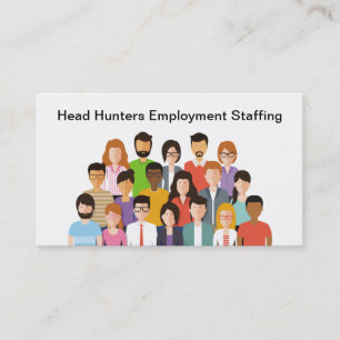 Employment Agency Staffing Service Business Card