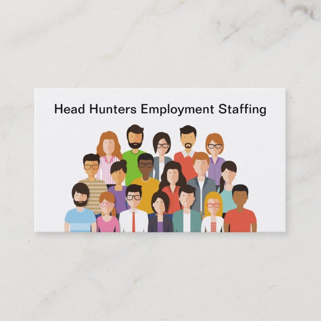 Employment Agency Staffing Service Business Card (Front)