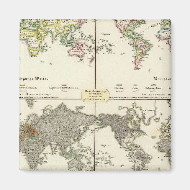 employment religion government Map Magnet (Front)