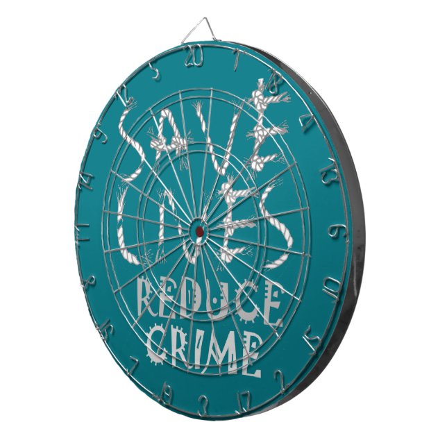 Empower Change with the :Save Lives Reduce Crime Dartboard (Front Right)