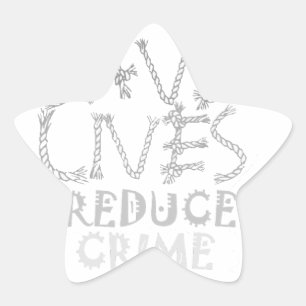 Empower Change with the :Save Lives Reduce Crime Star Sticker