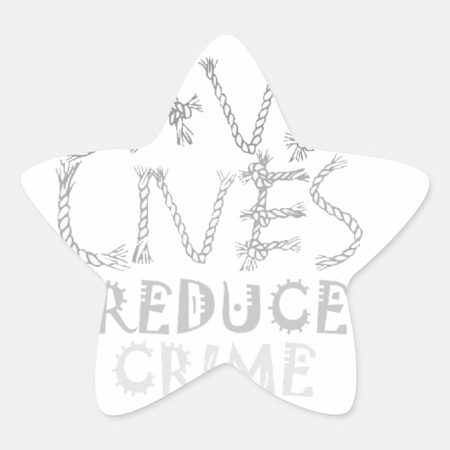 Empower Change with the :Save Lives Reduce Crime Star Sticker (Front)