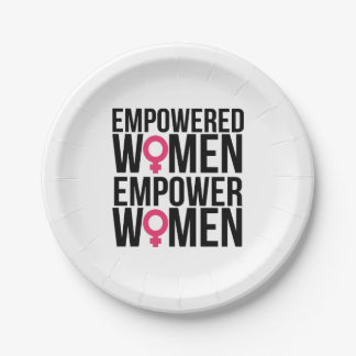 Empower Women Paper Plate