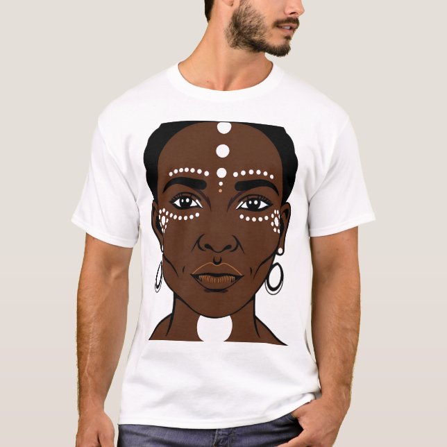 Empowered Aboriginal Woman Face T-Shirt (Front)