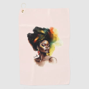 Empowered African-American Woman (2) Golf Towel