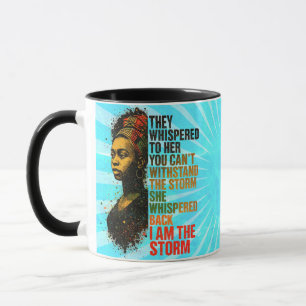 Empowered Black Woman In Bold Pan-African Colours Mug