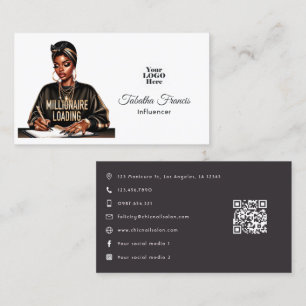 Empowered Black Woman Inspirational Design Business Card