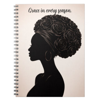 Empowered Black Woman Silhouette Notebook