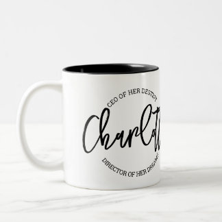 Empowered CEO of Her Destiny Two-Tone Coffee Mug