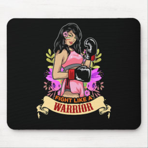 Empowered Latina Woman Boxing Kickboxing Girl Fitn Mouse Mat