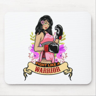 Empowered Latina Woman Boxing Kickboxing Girl Fitn Mouse Mat