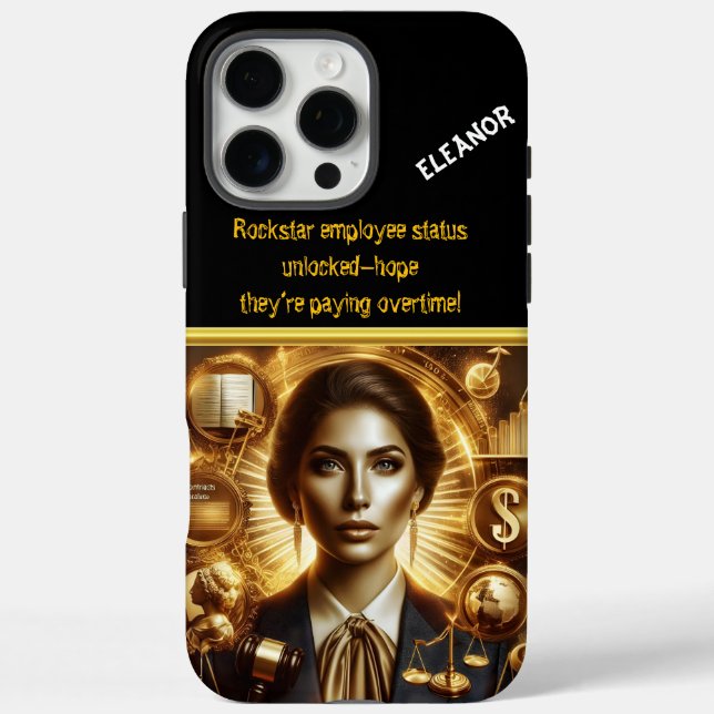 Empowered Lawyer Amid Golden Symbols Case-Mate iPhone Case (Back)