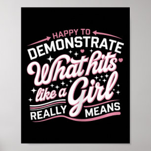 Empowered Martial Arts Girl Quote  Poster