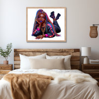 Empowered Melanin Chic Urban Hip Hop Art