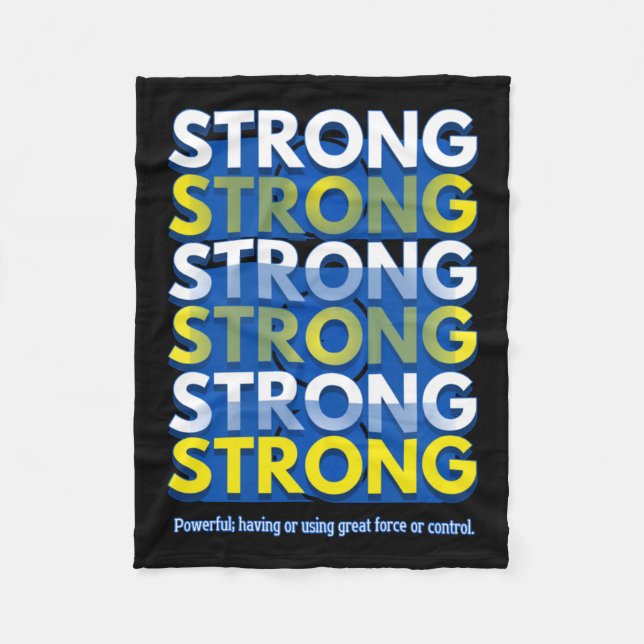 Empowered Style With Background Blue Sticker  Fleece Blanket (Front)