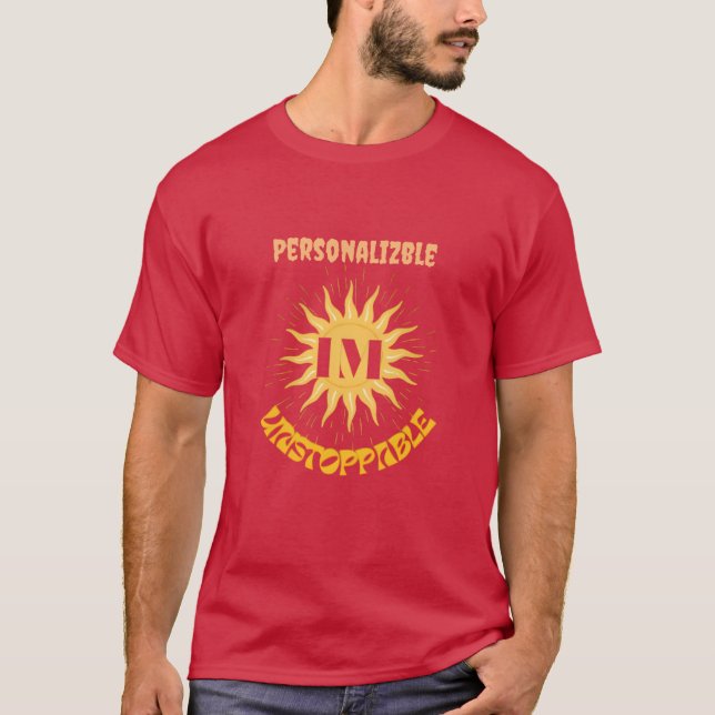 Empowered Sunburst 'I Am Unstoppable' Motivational T-Shirt (Front)