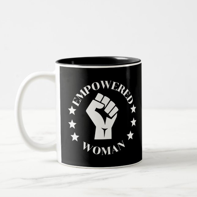 Empowered Woman Two-Tone Coffee Mug (Left)