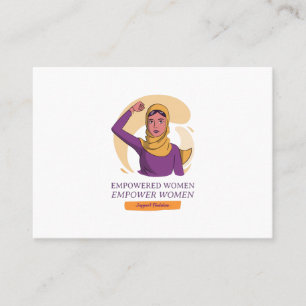 empowered woman wearing a hijab business card