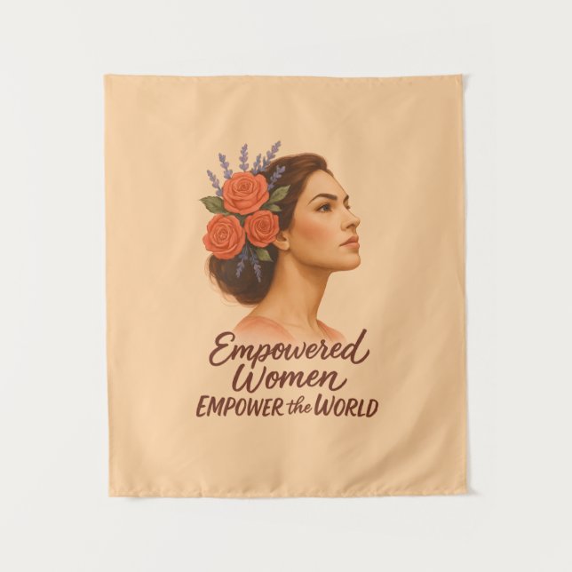 Empowered Woman with Floral Tapestry (Front)